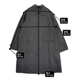 45R/45rpm コットンリネンチノCOAT 定価75900円 サイズ2 ステンカラーコート ブラック レディース フォーティーファイブアールピーエム【中古】6-0612M♪