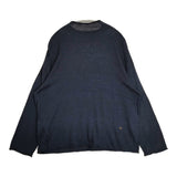 45R/45rpm 超ガーゼ インディゴ ハイネック コットン セーター ニット ネイビー レディース フォーティーファイブアールピーエム【中古】6-0619M♪