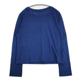 45R/45rpm 天竺の45星Tシャツ インディゴ サイズ2 長袖Ｔシャツ カットソー ロンＴ ネイビー レディース フォーティーファイブアールピーエム【中古】6-0813M∞