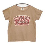 45R/45rpm コットン サイズ2 ロゴ 半袖Ｔシャツ カットソー ベージュ レディース フォーティーファイブアールピーエム【中古】6-0607S♪