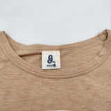 45R/45rpm コットン サイズ2 ロゴ 半袖Ｔシャツ カットソー ベージュ レディース フォーティーファイブアールピーエム【中古】6-0607S♪