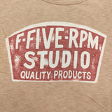 45R/45rpm コットン サイズ2 ロゴ 半袖Ｔシャツ カットソー ベージュ レディース フォーティーファイブアールピーエム【中古】6-0607S♪