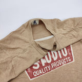 45R/45rpm コットン サイズ2 ロゴ 半袖Ｔシャツ カットソー ベージュ レディース フォーティーファイブアールピーエム【中古】6-0607S♪