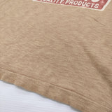 45R/45rpm コットン サイズ2 ロゴ 半袖Ｔシャツ カットソー ベージュ レディース フォーティーファイブアールピーエム【中古】6-0607S♪
