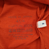 45R/45rpm コットン 無地 サイズ2 日本製 半袖Ｔシャツ カットソー レッド レディース フォーティーファイブアールピーエム【中古】6-0607S♪