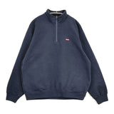 Supreme Small Box Half Zip Pullover スモールボックスハーフジップスウェット 裏起毛 サイズS スウェット 25SS ネイビー メンズ シュプリーム【中古】6-0509T♪