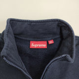 Supreme Small Box Half Zip Pullover スモールボックスハーフジップスウェット 裏起毛 サイズS スウェット 25SS ネイビー メンズ シュプリーム【中古】6-0509T♪
