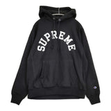 Supreme Champion Hooded Sweatshirt サイズM アーチロゴ プルオーバー 裏起毛 パーカー 25SS ブラック メンズ シュプリーム【中古】6-0509T♪