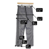 INED ウール調テーパードパンツ センタープレススラックス 千鳥格子 CARREMAN パンツ ホワイト ブラック レディース イネド【中古】6-1017T∞