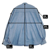 Johnbull 26SS デニムフリルシャツ 定価22000円 JL254S06 サイズS 長袖シャツ ミズイロ レディース ジョンブル【中古】6-0618G◎