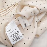 sosotto ドット フリルカラー ブラウス 定価11000円 ピンタック ブラウス シャツ オフホワイト ブラック レディース ソソット【中古】6-0717M♪
