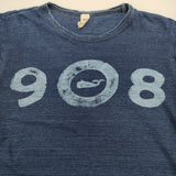 umii 908/45R/45rpm インディゴ染め 日本製 半袖Ｔシャツ カットソー ネイビー レディース ウミフォーティーファイブアールピーエム【中古】6-0531S♪