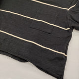 blurhms C/NAPP Border Cut-off Short Pocket Tee コットン ボーダー ショート丈 半袖Ｔシャツ カットソー 24SS ブラック ホワイト レディース ブラームス【中古】6-0531S♪