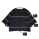 blurhms C/NAPP Border Cut-off Short Pocket Tee コットン ボーダー ショート丈 半袖Ｔシャツ カットソー 24SS ブラック ホワイト レディース ブラームス【中古】6-0531S♪