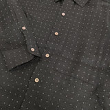 blurhms 未使用品 スクエアドットショートシャツ 定価28600円 サイズ0 シアー 長袖シャツ 24SS ブラック レディース ブラームス【中古】6-0509M♪