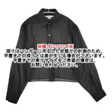 blurhms 未使用品 スクエアドットショートシャツ 定価28600円 サイズ0 シアー 長袖シャツ 24SS ブラック レディース ブラームス【中古】6-0509M♪