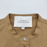 STUDIO NICHOLSON イタリア製 コットン サイズ1 プルオーバーシャツドレス ワンピース ベージュ レディース スタジオ ニコルソン【中古】6-0721M♪