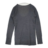 FILATURES DU LION カシミヤ混 ニットソー 長袖Ｔシャツ カットソー ロンＴ グレー レディース フィラチュールドュリオン【中古】6-0819M∞