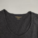 FILATURES DU LION カシミヤ混 ニットソー 長袖Ｔシャツ カットソー ロンＴ グレー レディース フィラチュールドュリオン【中古】6-0819M∞