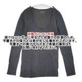 FILATURES DU LION カシミヤ混 ニットソー 長袖Ｔシャツ カットソー ロンＴ グレー レディース フィラチュールドュリオン【中古】6-0819M∞