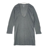 FILATURES DU LION リネン 長袖Ｔシャツ カットソー ロンＴ グリーン系 レディース フィラチュールドュリオン【中古】6-0819M∞