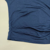 DoCLASSE 未使用品 19251-490 サイズM ドルマンスリーブ 半袖Ｔシャツ カットソー ミッドナイトブルー レディース ドゥクラッセ【中古】6-0531S♪
