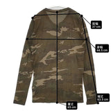 MAJESTIC FILATURES 迷彩 カシミヤ混 長袖Ｔシャツ カットソー ロンＴ カーキ レディース マジェスティックフィラチュール【中古】6-0819M∞