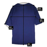 MAJESTIC FILATURES E18/01-13 superwashed サイズ1 ソフトタッチ Uネック 五分袖 Ｔシャツ カットソー ネイビー レディース マジェスティックフィラチュール【中古】6-0531S♪