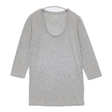 MAJESTIC FILATURES superwashed ソフトタッチ 七分袖 Ｔシャツ カットソー グレー レディース マジェスティックフィラチュール【中古】6-0819M∞
