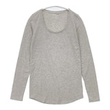 MAJESTIC FILATURES カシミヤ混 長袖Ｔシャツ カットソー ロンＴ グレー レディース マジェスティックフィラチュール【中古】6-0819M∞