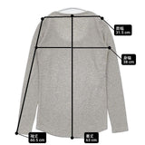 MAJESTIC FILATURES カシミヤ混 長袖Ｔシャツ カットソー ロンＴ グレー レディース マジェスティックフィラチュール【中古】6-0819M∞