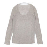 MAJESTIC FILATURES superwashed ソフトタッチ 長袖Ｔシャツ カットソー ロンＴ グレージュ レディース マジェスティックフィラチュール【中古】6-0819M∞