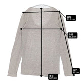 MAJESTIC FILATURES superwashed ソフトタッチ 長袖Ｔシャツ カットソー ロンＴ グレージュ レディース マジェスティックフィラチュール【中古】6-0819M∞
