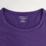 MAJESTIC FILATURES カシミヤ混 チュニック 長袖Ｔシャツ カットソー ロンＴ パープル レディース マジェスティックフィラチュール【中古】6-0819M∞