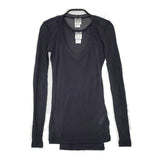 KRISTENSEN DU NORD 未使用 レイヤード コットン イタリア製 定価35700円 タンクトップ付き Ｔシャツ カットソー チャコールグレー レディース クリステンセン ドゥ ノルド【中古】6-0819M∞