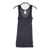 KRISTENSEN DU NORD 未使用 レイヤード コットン イタリア製 定価35700円 タンクトップ付き Ｔシャツ カットソー チャコールグレー レディース クリステンセン ドゥ ノルド【中古】6-0819M∞