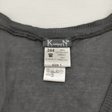 KRISTENSEN DU NORD Q-244 コットンクレープ イタリア製 半袖Ｔシャツ カットソー グレー レディース クリステンセン ドゥ ノルド【中古】6-0531S♪