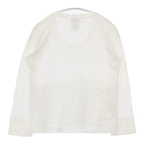 KRISTENSEN DU NORD エクストラコットン イタリア製 製品染め 長袖Ｔシャツ カットソー ロンＴ ホワイト レディース クリステンセン ドゥ ノルド【中古】6-0819M∞