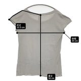 KRISTENSEN DU NORD X-285 フレンチスリーブ サイズ1 ヘンリーネック 半袖Ｔシャツ カットソー グレー レディース クリステンセン ドゥ ノルド【中古】6-0531S♪