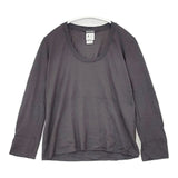 KRISTENSEN DU NORD エクストラコットン イタリア製 製品染め 長袖Ｔシャツ カットソー ロンＴ グレー レディース クリステンセン ドゥ ノルド【中古】6-0819M∞