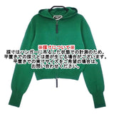MARLENEDAM カシミヤ MK234U2 ダブルジップ ニット パーカー グリーン レディース マーレンダム【中古】6-1010T∞
