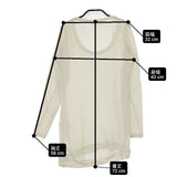 transit par such ウールシルク イタリア製 シアー 長袖Ｔシャツ カットソー ロンＴ ベージュ レディース トランジットパーサッチ【中古】6-1010M∞