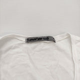 transit par such Y-O-240 サイズ1 イタリア製 レーヨン Vネック 半袖Ｔシャツ カットソー ホワイト レディース トランジットパーサッチ【中古】6-0531S♪