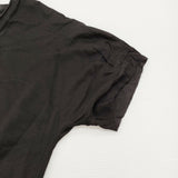 transit par such H-I-183 イタリア製 ヘンリーネック サイズ1 レーヨン 半袖Ｔシャツ カットソー ブラック レディース トランジットパーサッチ【中古】6-0531S♪