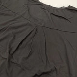 transit par such H-I-183 イタリア製 ヘンリーネック サイズ1 レーヨン 半袖Ｔシャツ カットソー ブラック レディース トランジットパーサッチ【中古】6-0531S♪