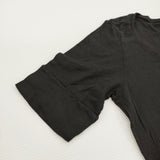transit par such J-K-201 イタリア製 サイズ1 コットンリネン 半袖Ｔシャツ カットソー ブラック レディース トランジットパーサッチ【中古】6-0531S♪