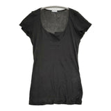 transit par such P-13-471 イタリア製 サイズ1 フレンチスリーブ コットン 半袖Ｔシャツ カットソー ブラック レディース トランジットパーサッチ【中古】6-0531S♪