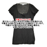 transit par such P-13-471 イタリア製 サイズ1 フレンチスリーブ コットン 半袖Ｔシャツ カットソー ブラック レディース トランジットパーサッチ【中古】6-0531S♪