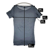 transit par such J-G-162 イタリア製 サイズ1 レーヨン 半袖Ｔシャツ カットソー ブルーグレー レディース トランジットパーサッチ【中古】6-0531S♪