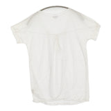 transit par such H-I-183 イタリア製 サイズ1 ヘンリーネック レーヨン 半袖Ｔシャツ カットソー ホワイト レディース トランジットパーサッチ【中古】6-0531S♪
